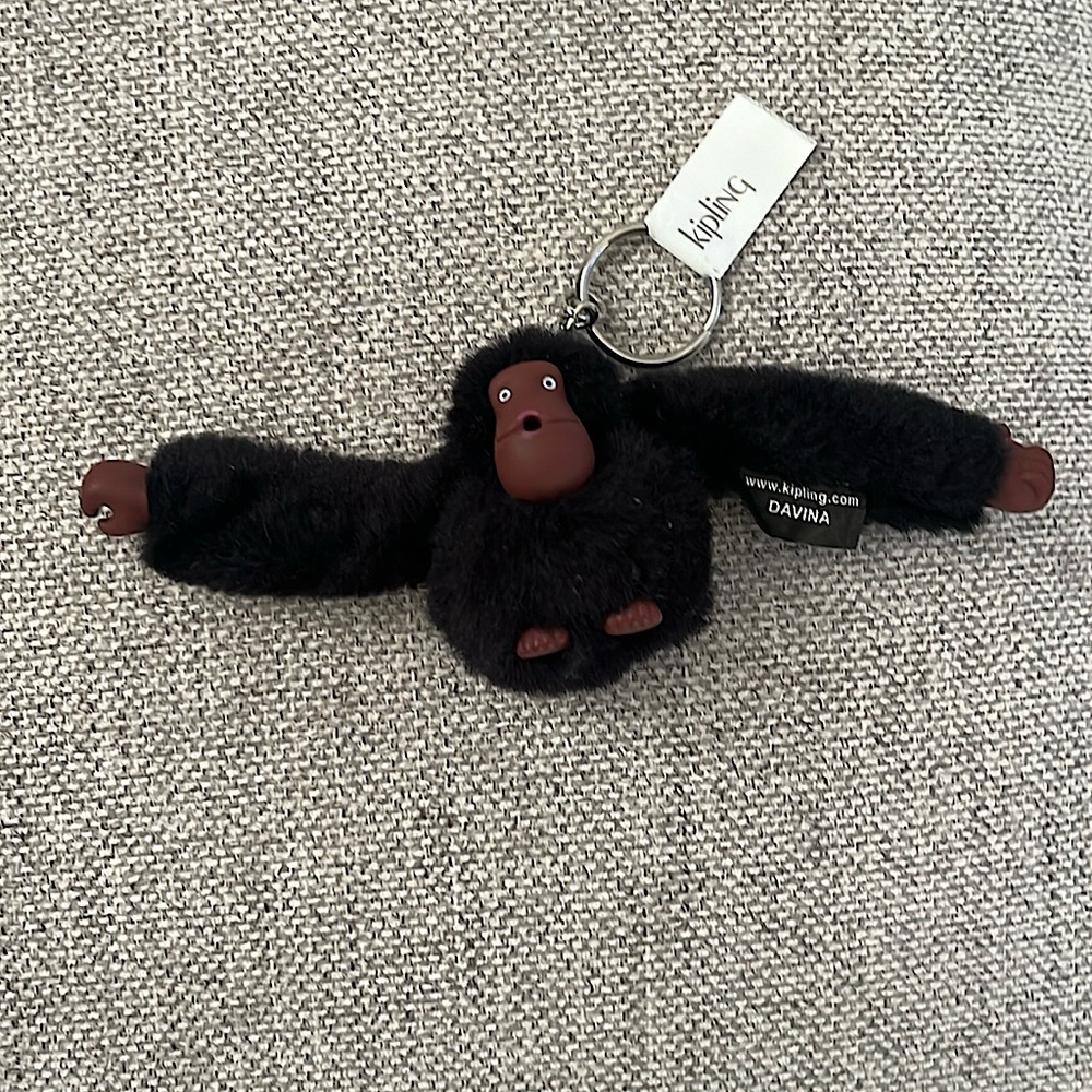 TWO. Kipling‎ Black Monkey Keychain NWT